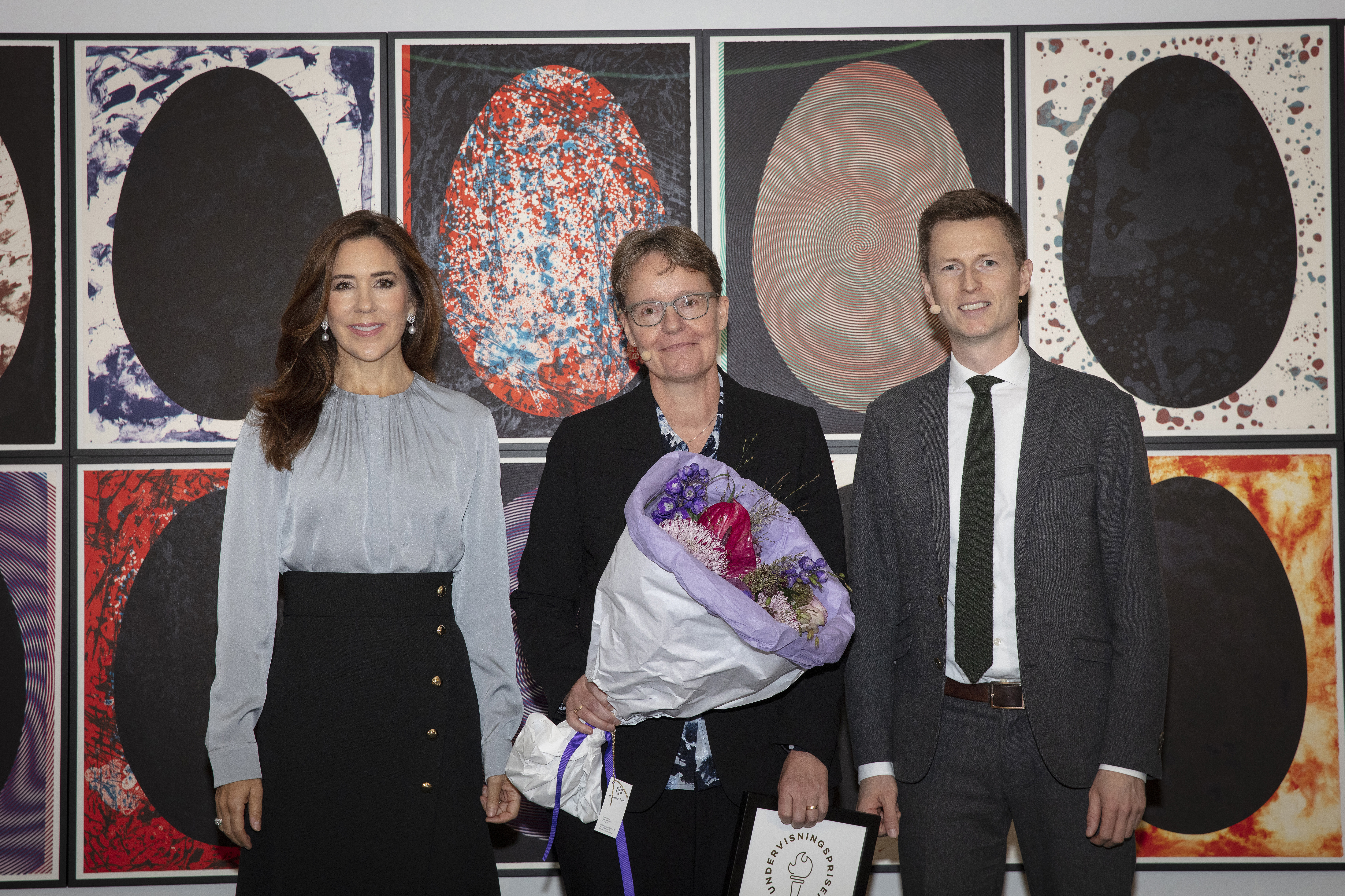 H.K.H. Kronprinsesse Mary, prismodtager af Undervisningsprisen 2021 Henriette Lorenzen og uddannelses- og forskningsminister Jesper Petersen (2)