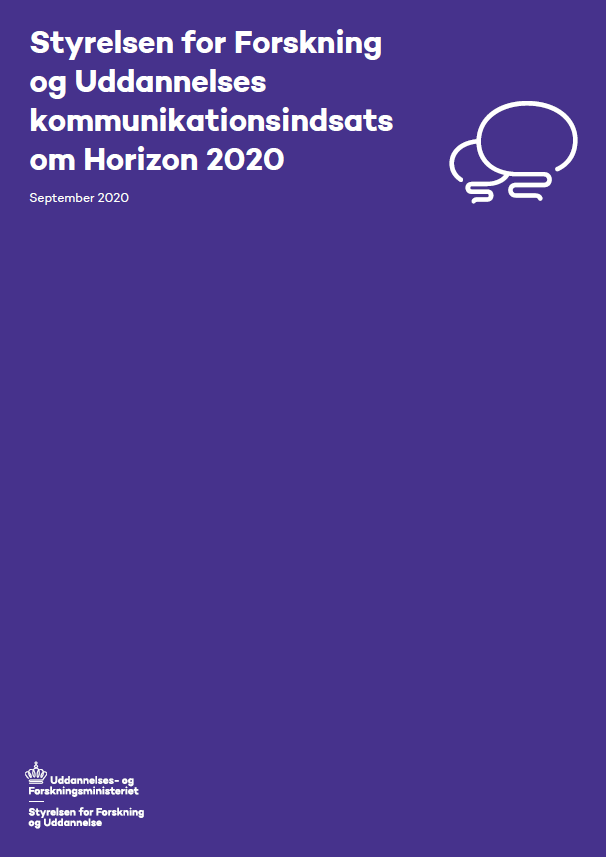 Hvordan ser brugerne på styrelsens kommunikationsindsats om EU’s forsknings- og innovationsprogram, Horizon 2020? Er indholdet relevant, letforståeligt og nyttigt? Og hvad bør vi lægge vægt på fremover i kommunikationen om Horizon Europe. Publikationen præsenterer resultatet af brugerundersøgelsen