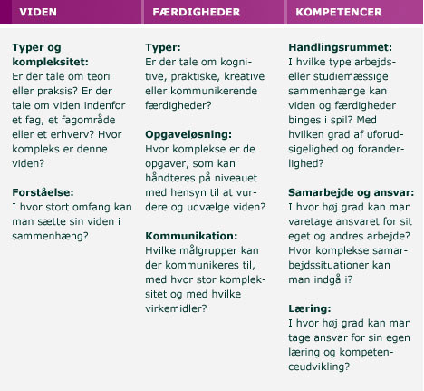 Systematik Beskrivelse af niveausystematikken