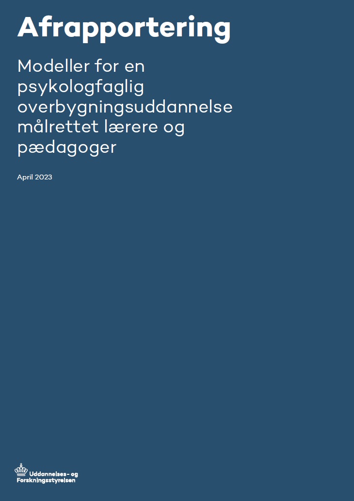 Uddannelses- og Forskningsstyrelsen har på baggrund af en beretning fra Folketinget udarbejdet en kortlægning af mulige modeller for en psykologfaglig overbygningsuddannelse inden for det nuværende videregående uddannelsessystem.